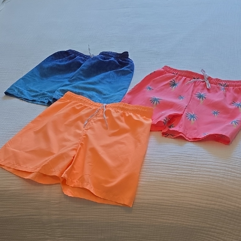SHEIN Kids Colorful Shorts Set - Blue, Orange, Pink 3 Pair